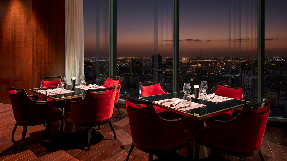 Banyan Tree Qatar Doha Gallery Altitude Club Dining Night Shot