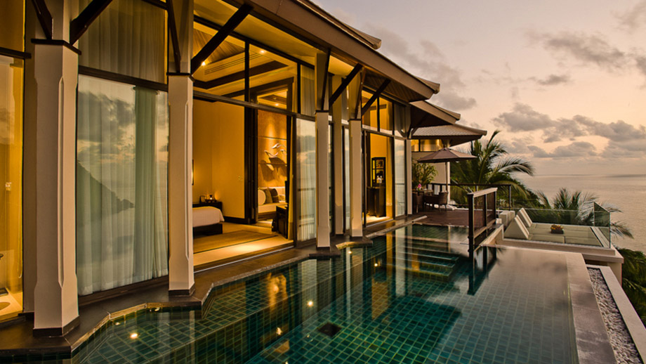 Banyan Tree Thailand Samui Accommodation - Presidential Pool Villa Evening View