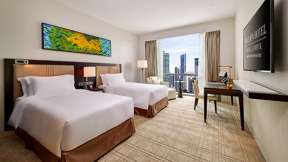 Banyan Tree Malaysia Pavilion Hotel Accommodation - Club City Oasis Twin Bedroom